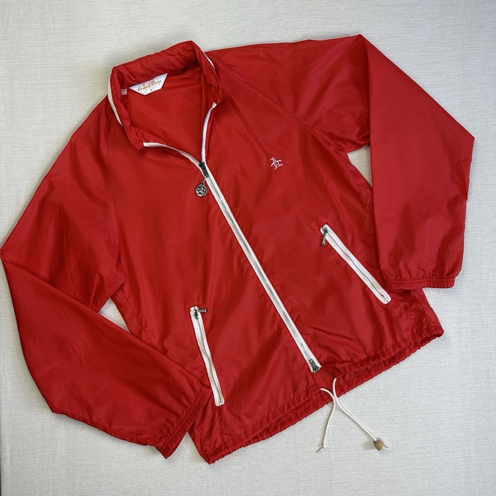 Vtg 50s Munsingwear Grand Slam Windbreaker Golf Jacket Dupont Nylon Men S Talon